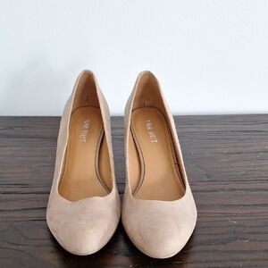 Nine West Beige Heels With Nubuck Leather